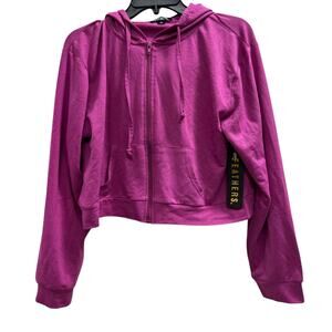 FEATHERS lightweight full zip hoodie heat knit everyday Athleisure NWT sz L